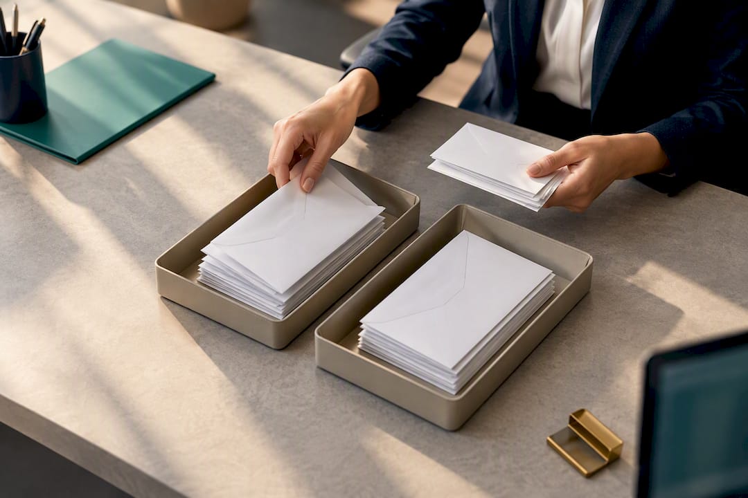Hands separating escrow and operating remittances