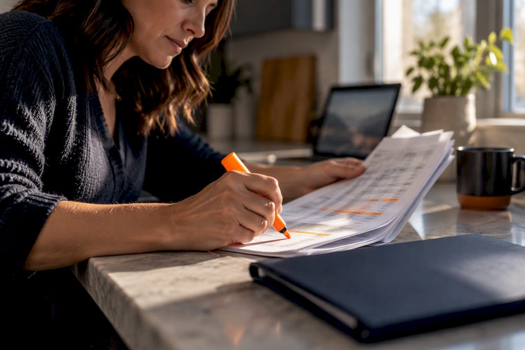 Owner highlighting recurring bank deposits