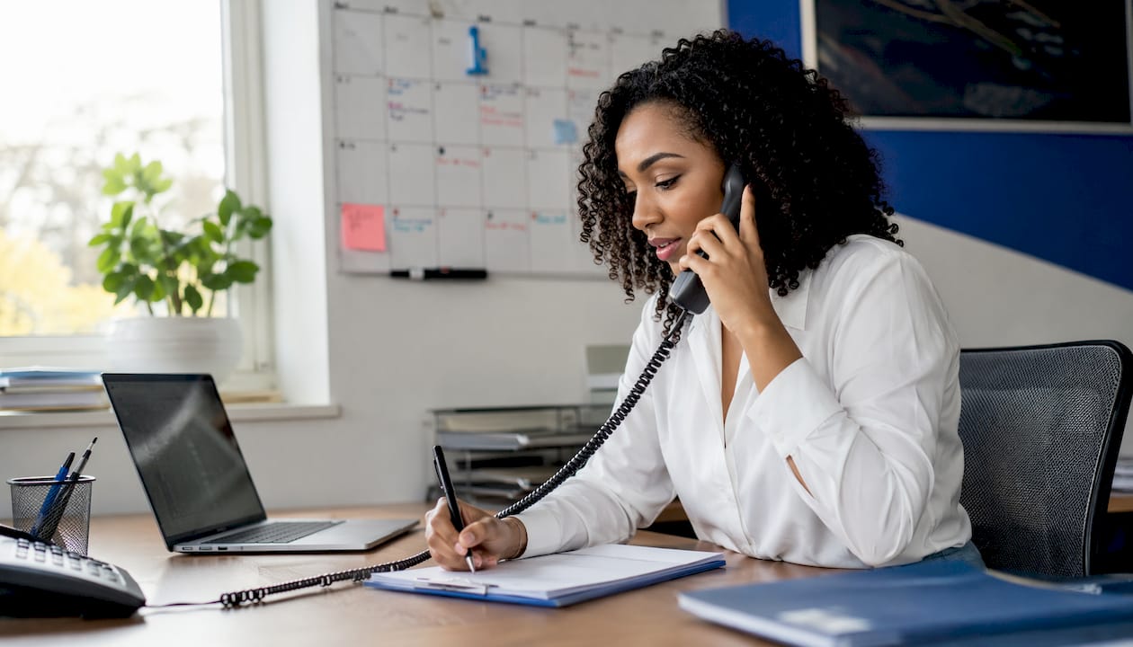 Care agency employee booking a shift