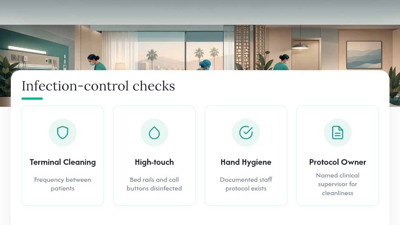 Four postoperative infection control checks