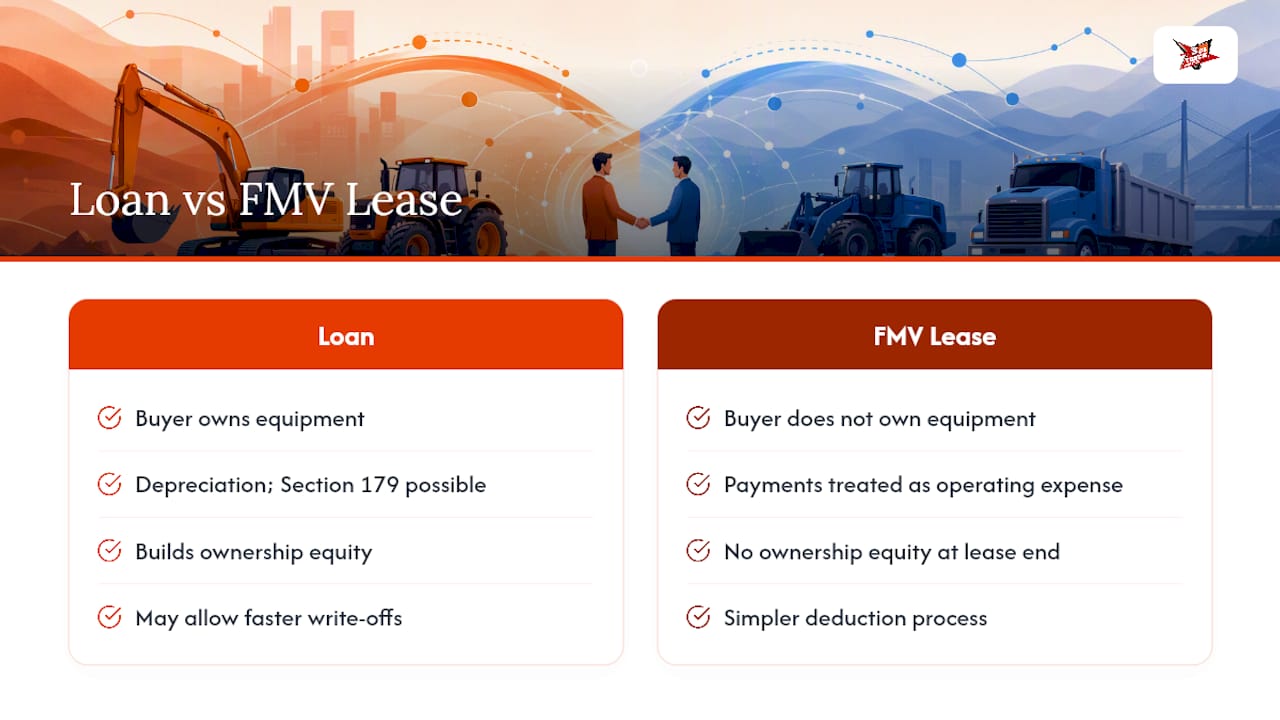 Comparison of equipment loans and FMV leases