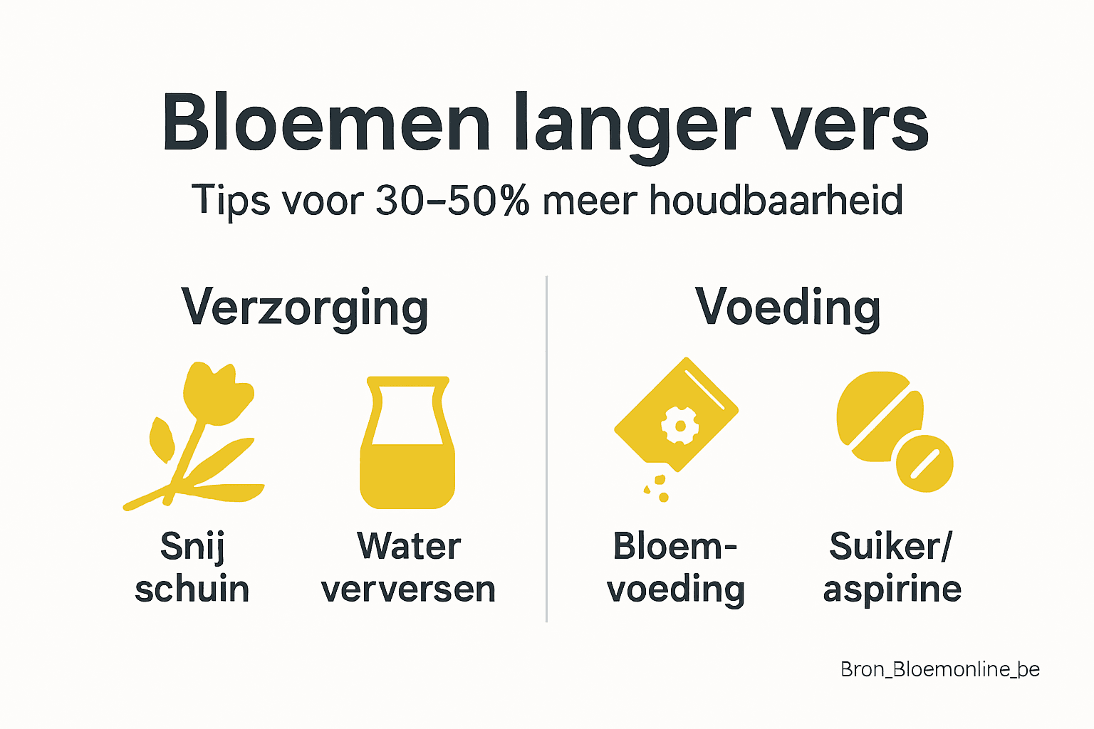 Infographic: zo blijven je bloemen langer mooi