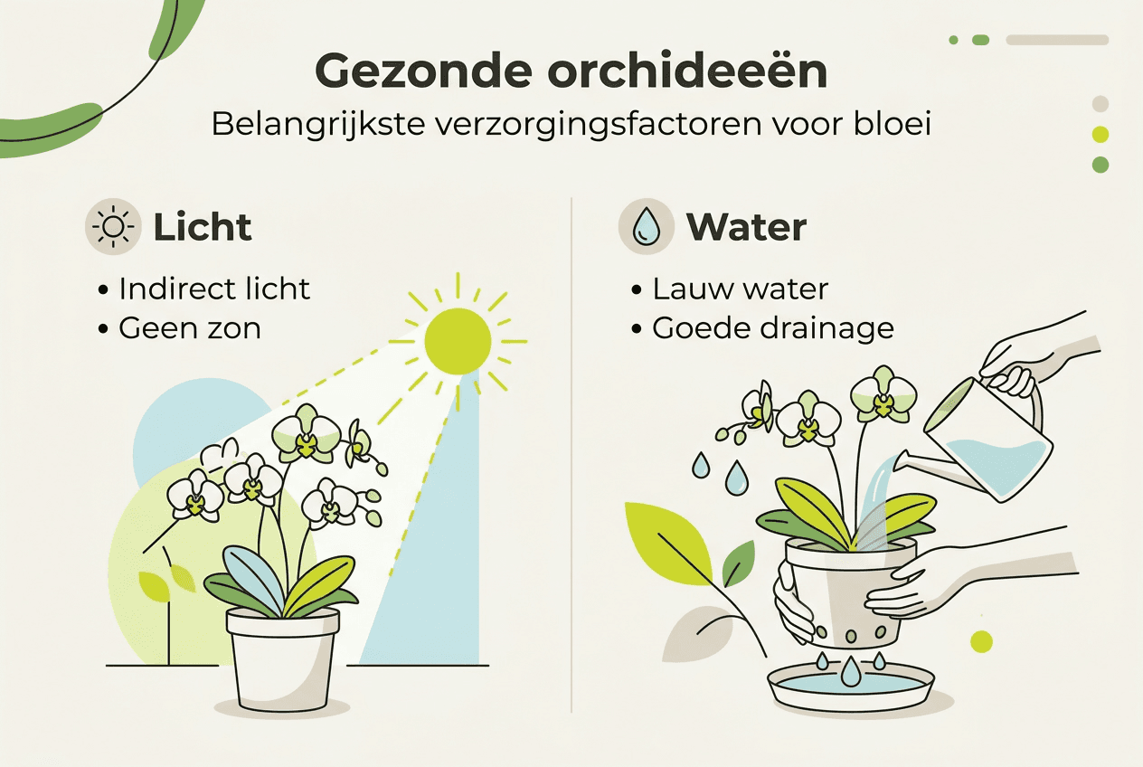 Infographic: de belangrijkste tips voor een gezonde orchidee