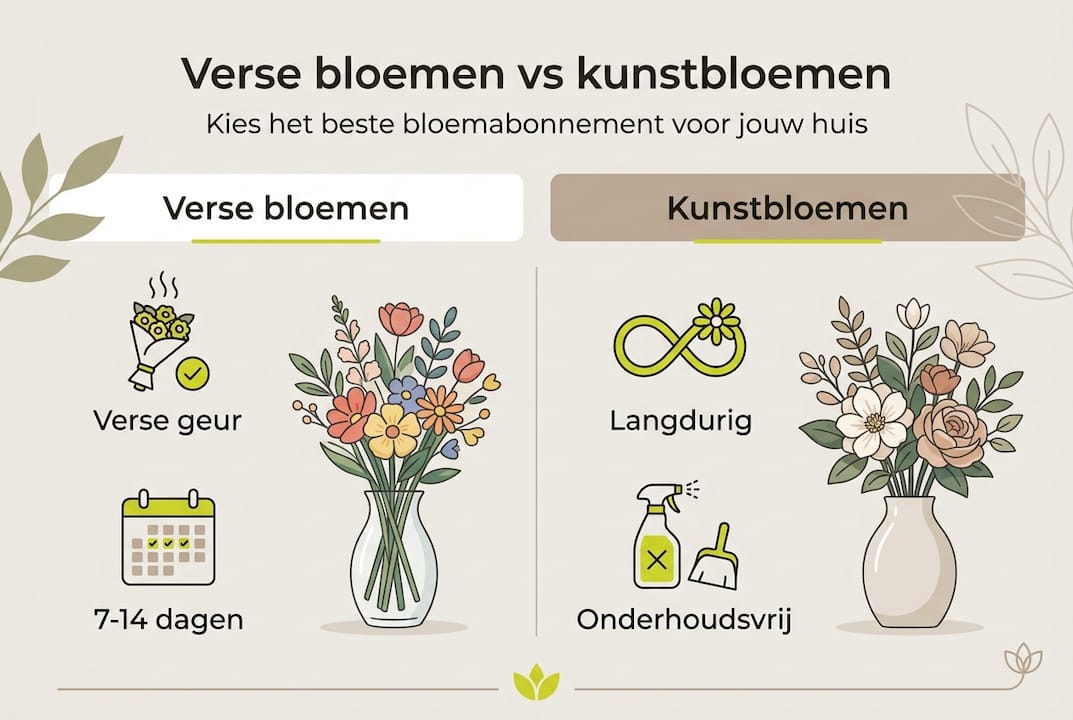 Infographic: kies je voor echte bloemen of ga je voor kunstbloemen?