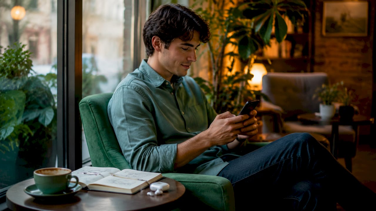 Hands using smartphone for verifiable credentials