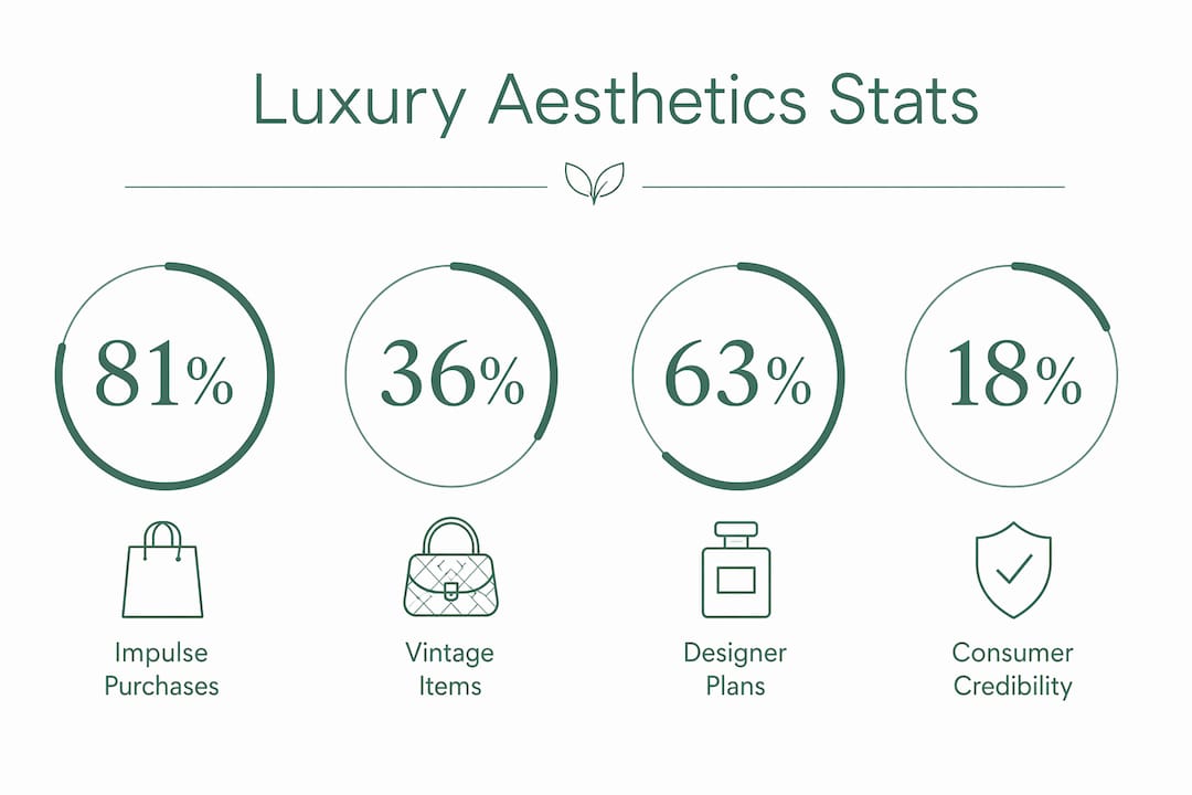 Infographic showing luxury aesthetics economic impact stats