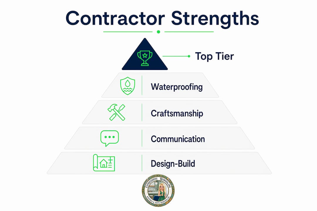 Infographic showing ranked contractor strengths