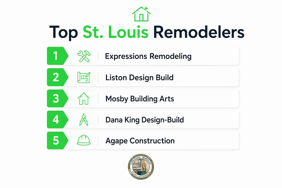 Infographic ranking top St. Louis remodeling contractors