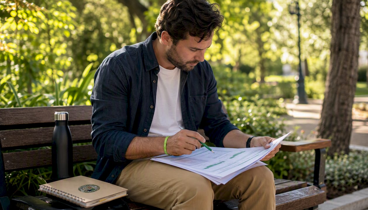 Investor analyzing renovation ROI documents