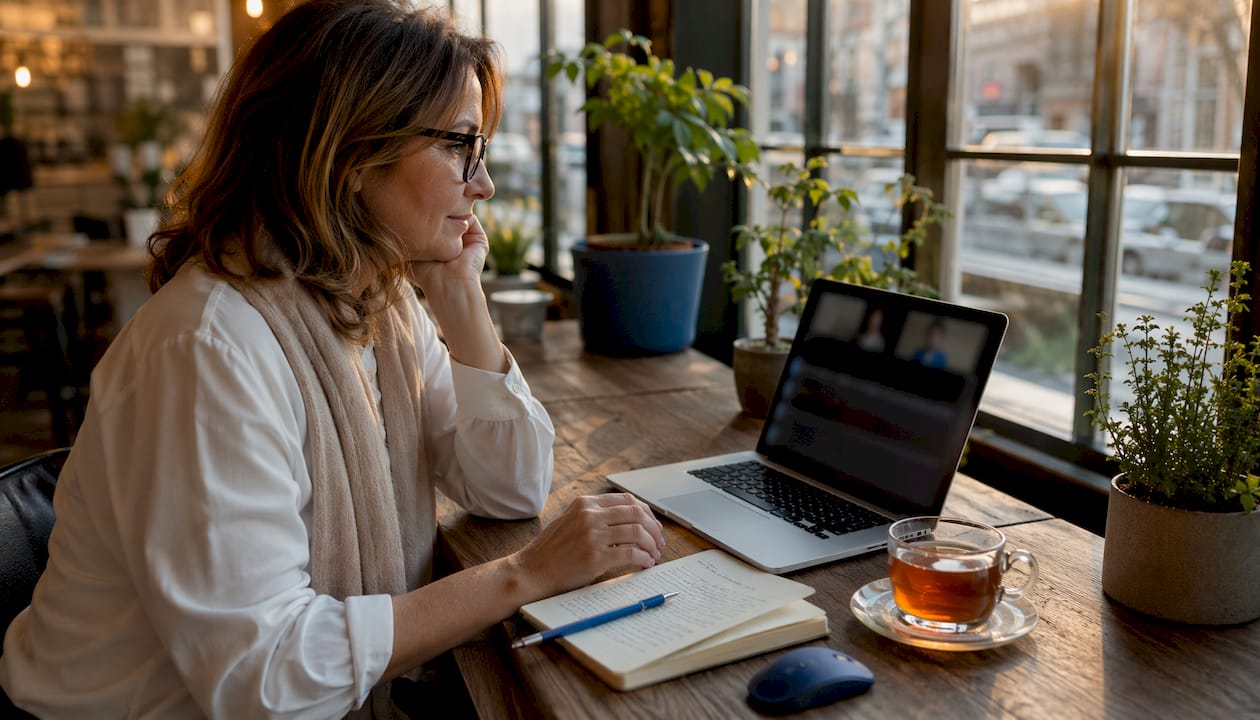 Entrepreneur providing personalized live chat support