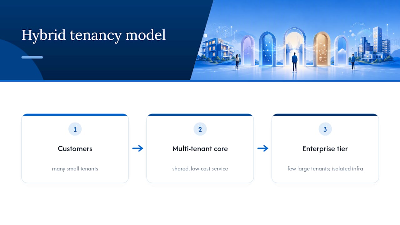 Hybrid tenancy architecture with isolated deployments