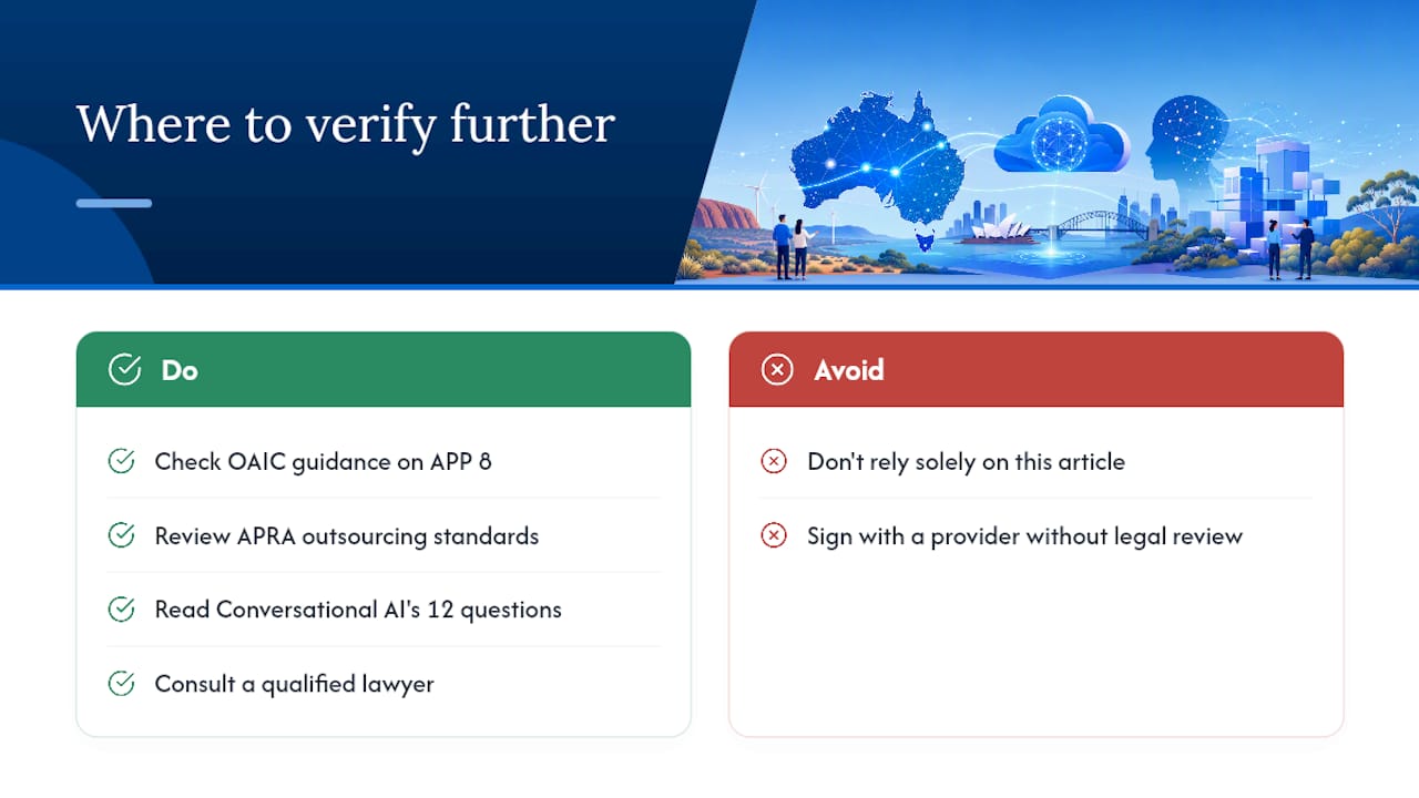Where to verify this further — overview diagram