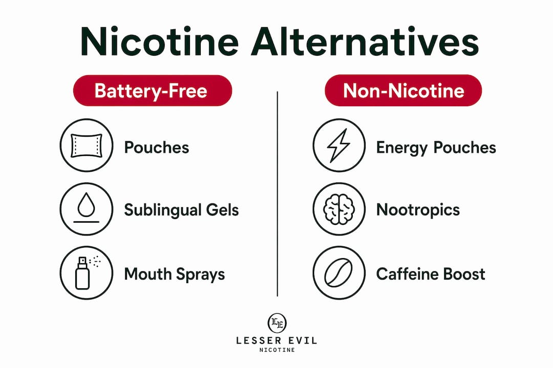 Infographic comparing clean nicotine alternatives