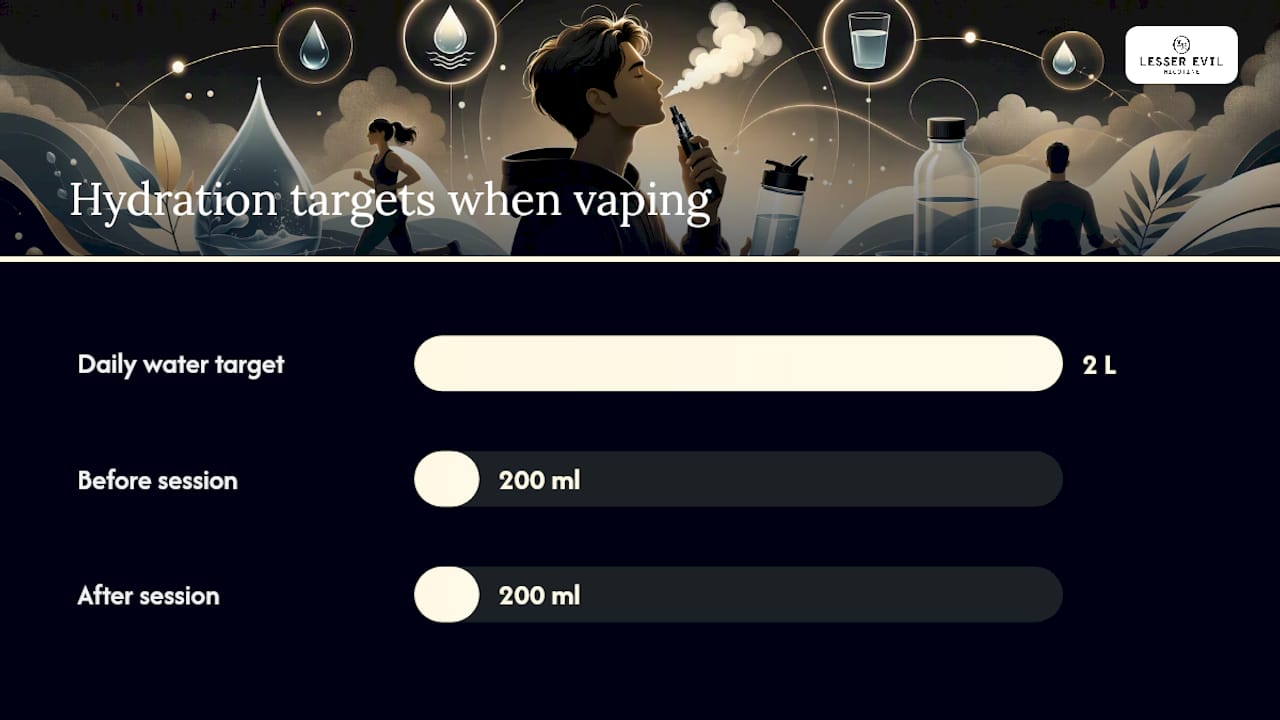 How to prevent and manage dry mouth from vaping — overview diagram
