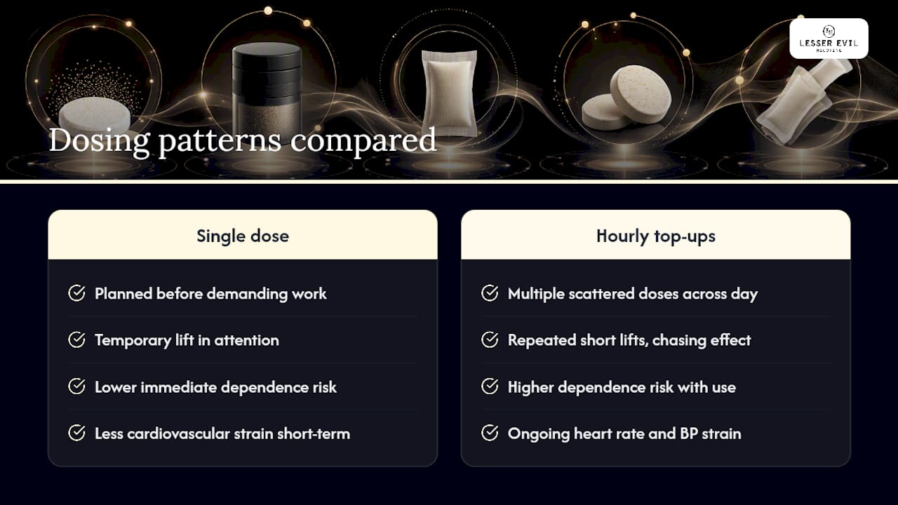 Comparison of single dose and repeated top-ups