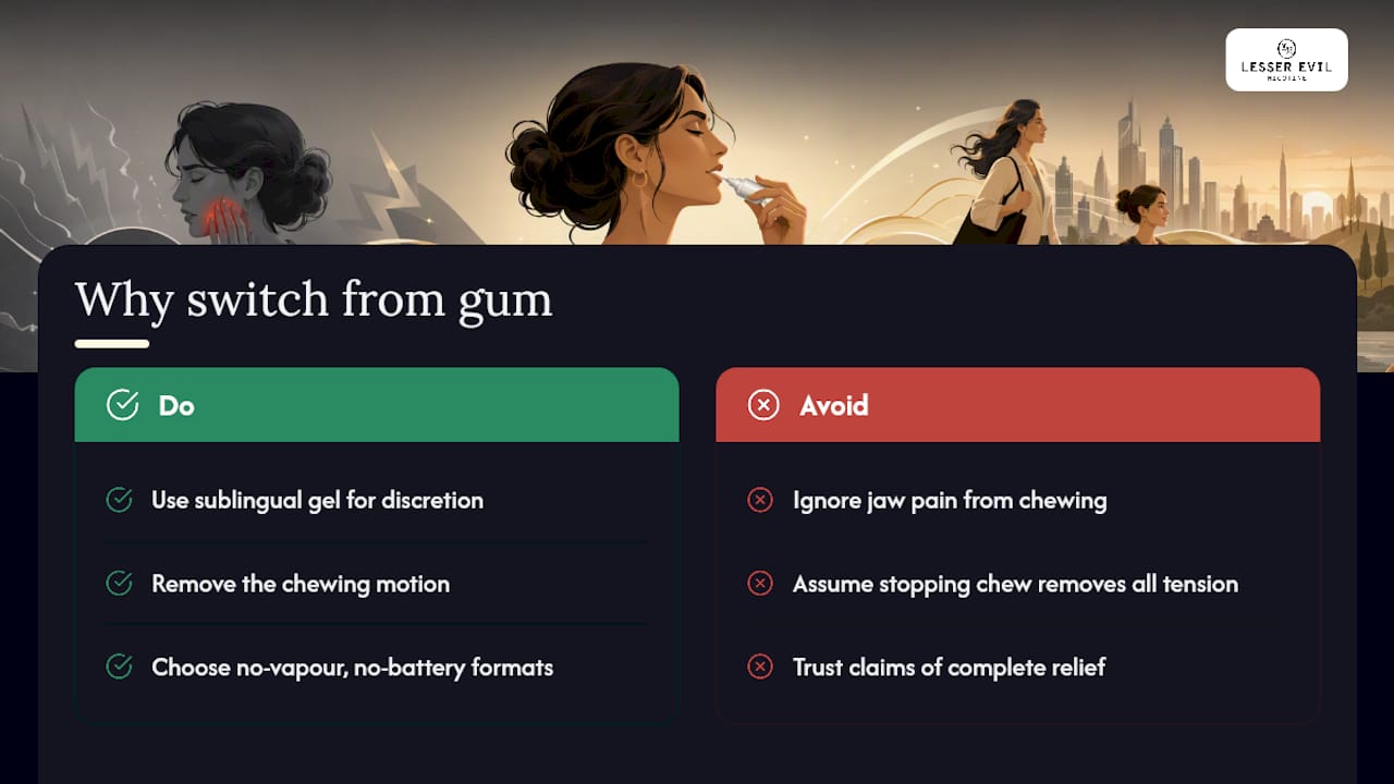 A straight-talking view on ditching the chew — overview diagram