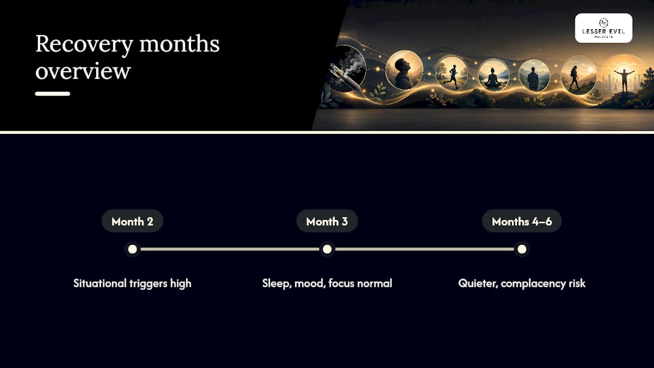 What happens in months two to six? — overview diagram