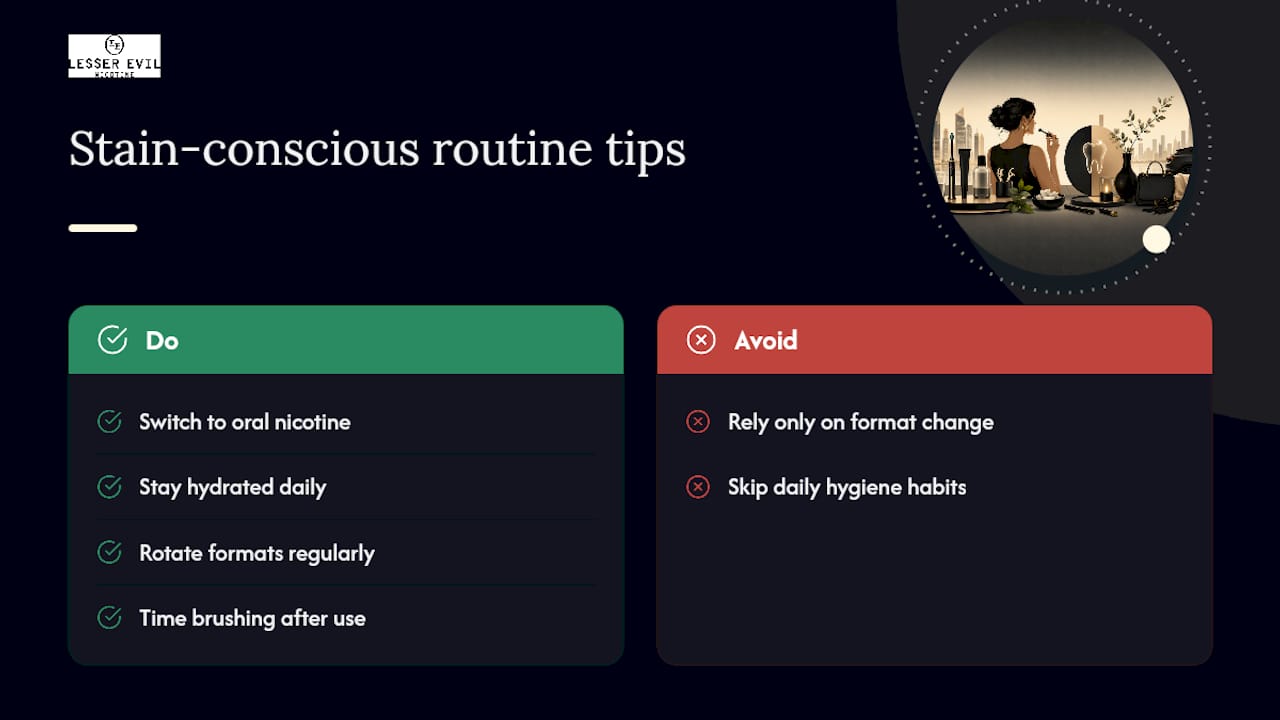 A quick note for anyone building a stain-conscious routine — overview diagram