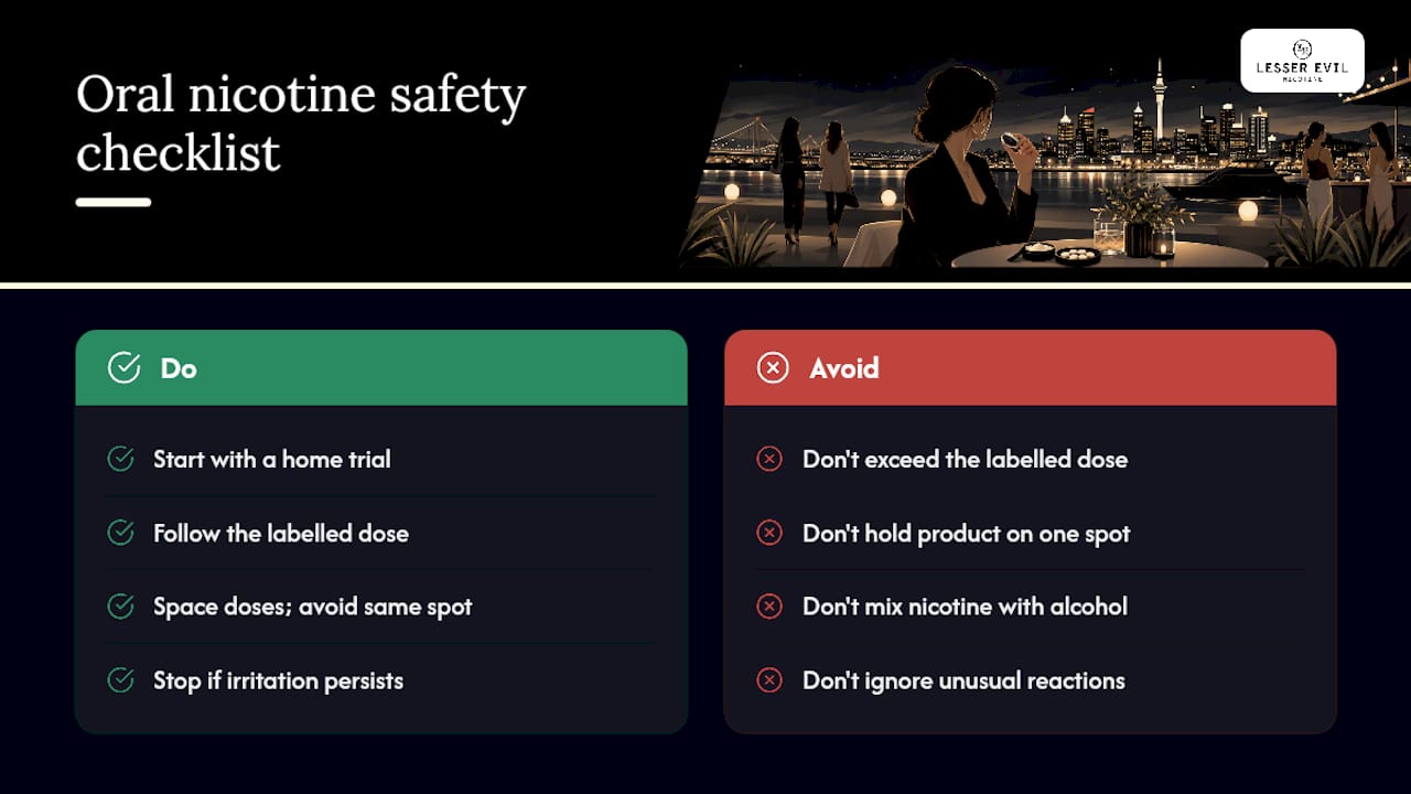 Are there safety considerations with oral nicotine alternatives? — overview diagram