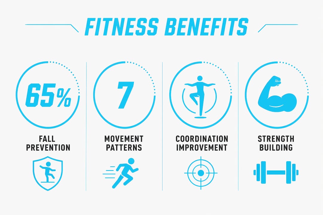 Infographic showing functional fitness key benefits