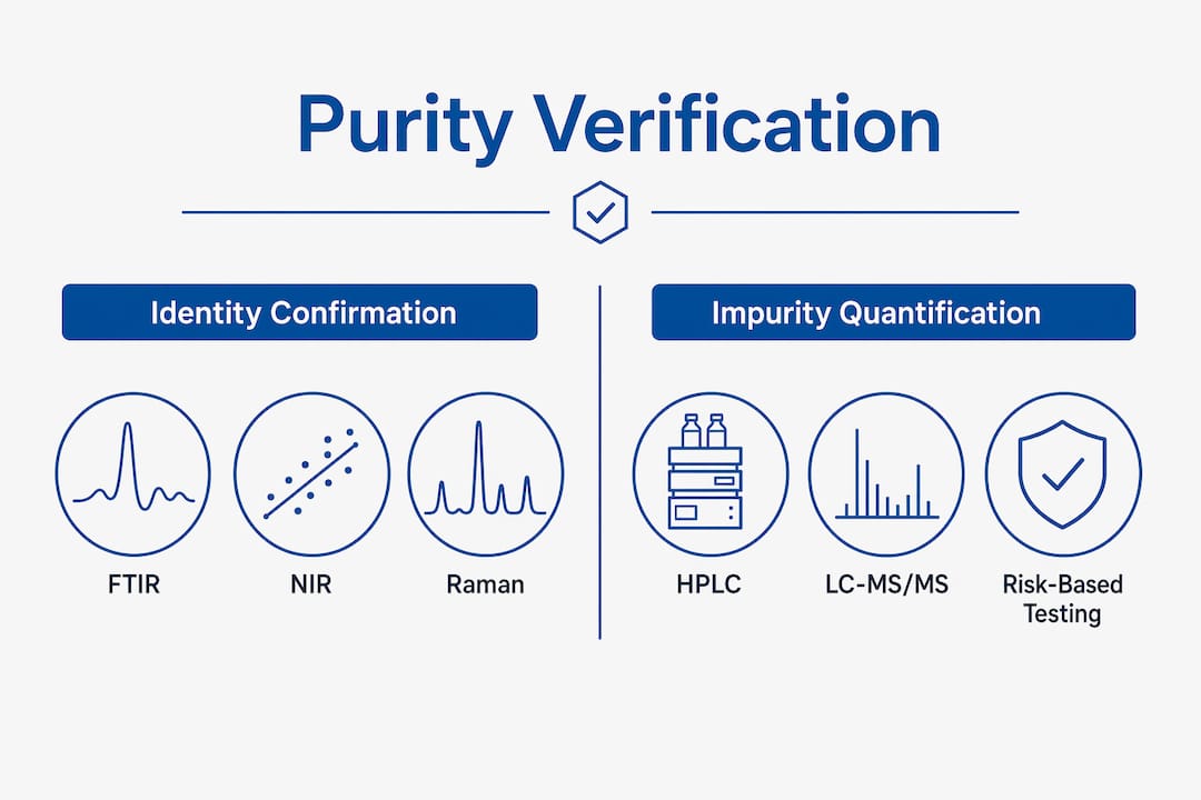 Infographic presenting two main purity verification methods