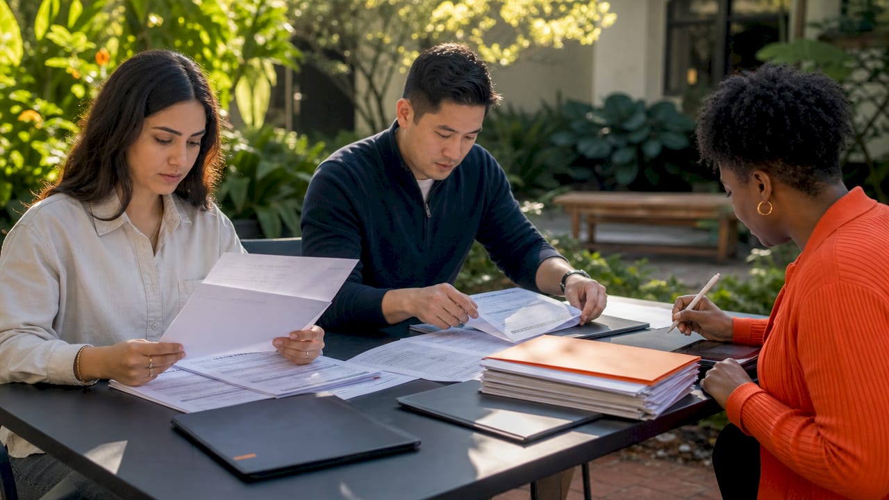 University staff verifying foreign academic translations
