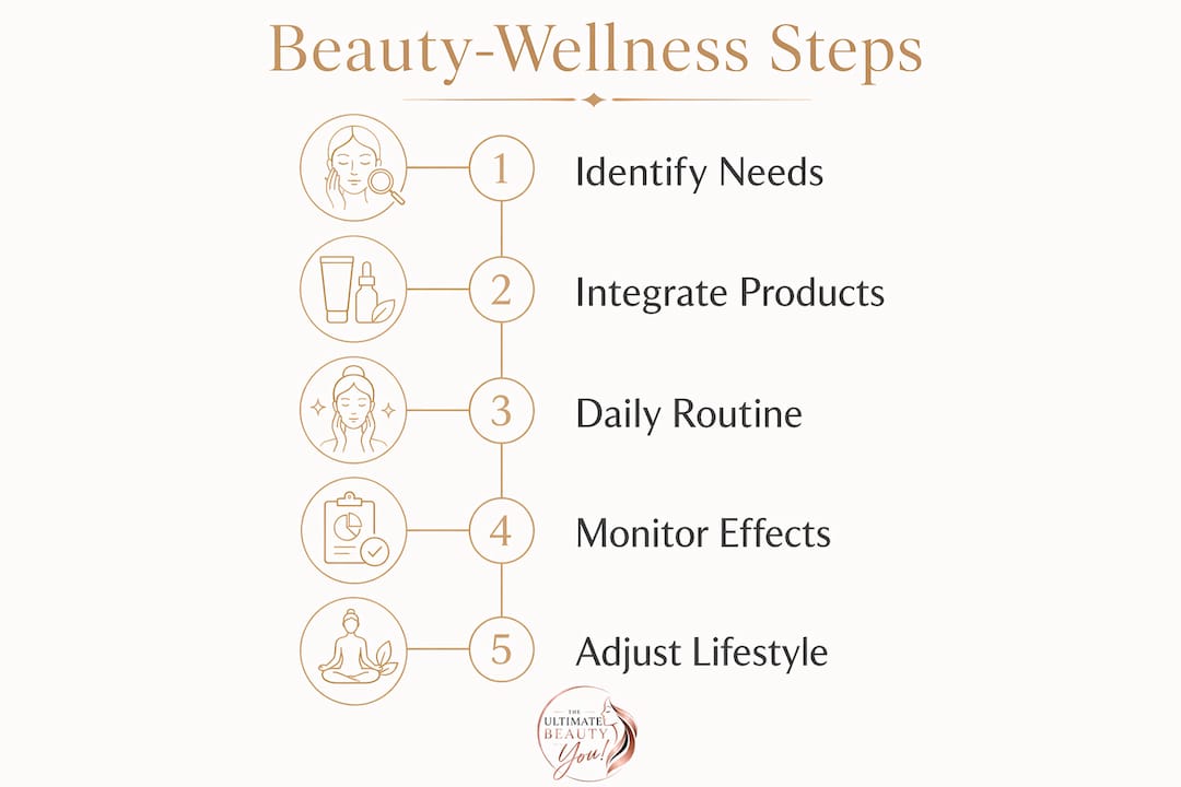 Infographic detailing steps for beauty-wellness integration