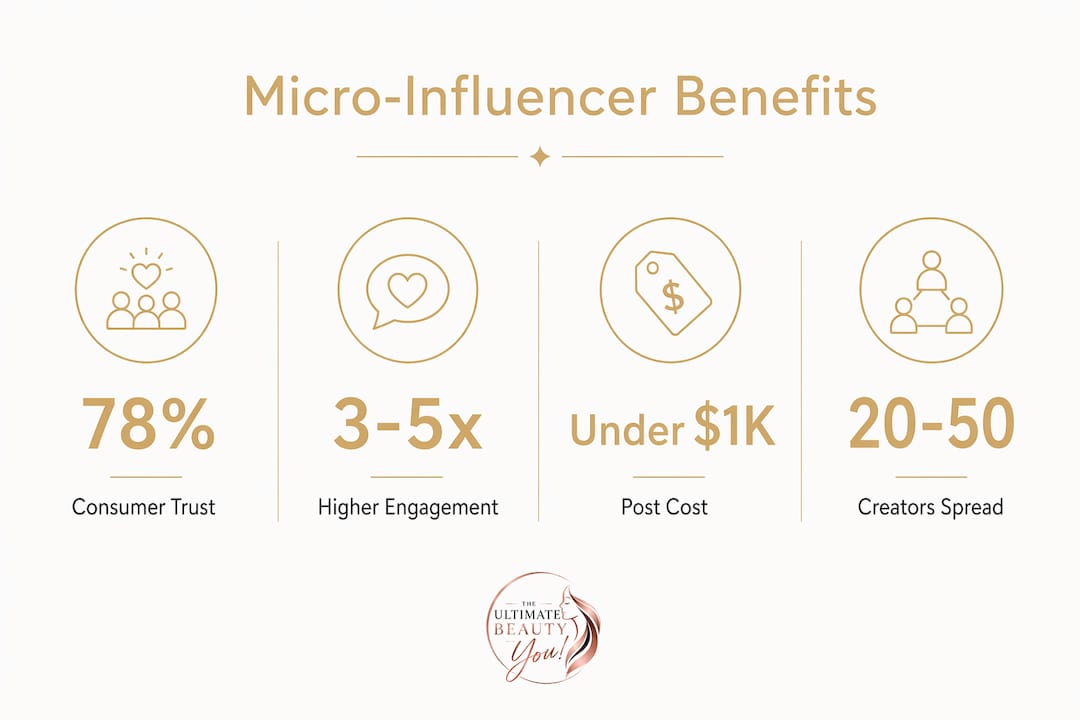 Infographic showing micro-influencer marketing key statistics