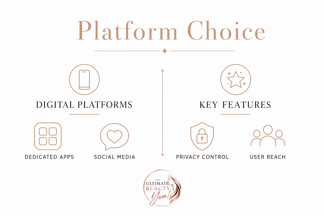 Infographic comparing digital platforms and features