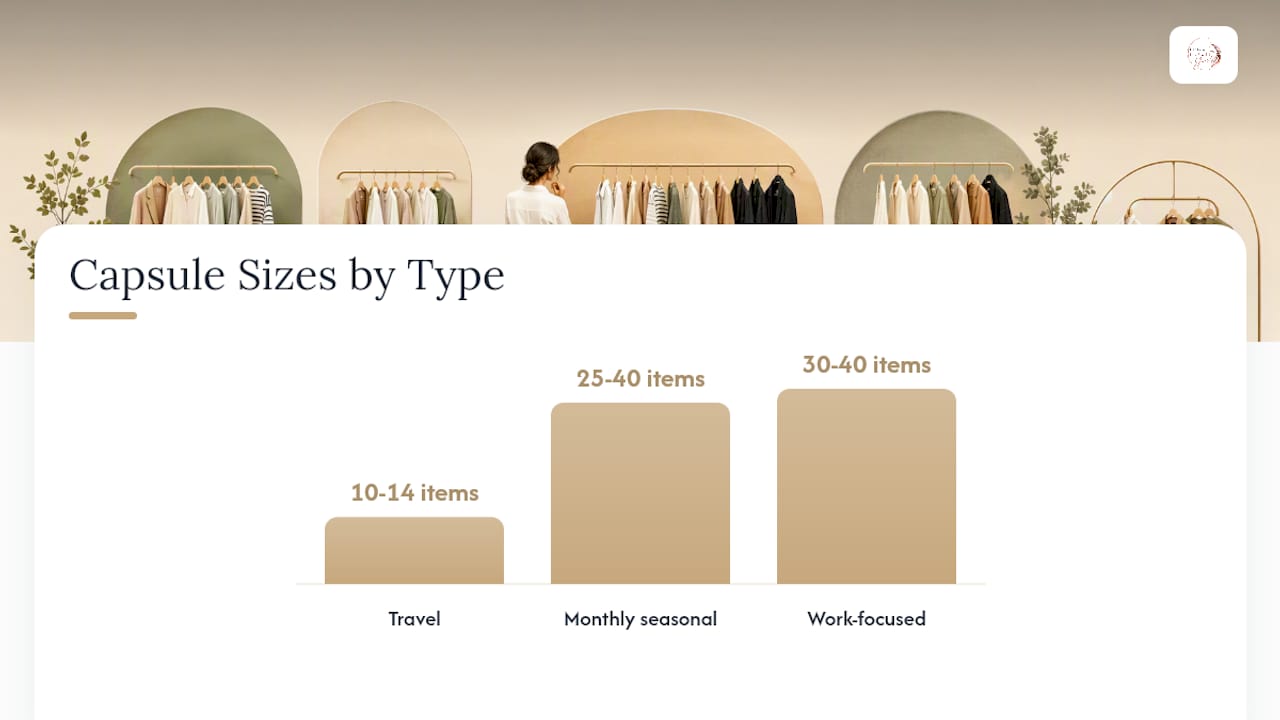 Comparison chart of capsule wardrobe types