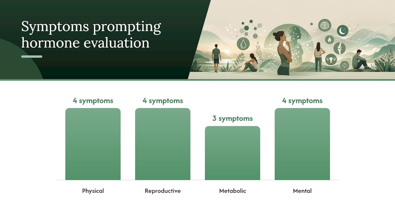 Diagram of hormone evaluation symptom categories