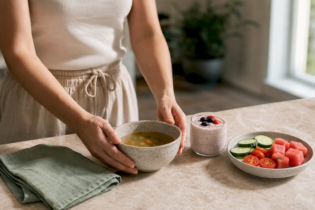 Broth smoothie and water-rich foods