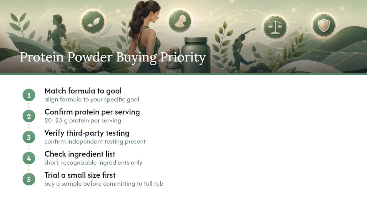 Five-step protein powder buying checklist