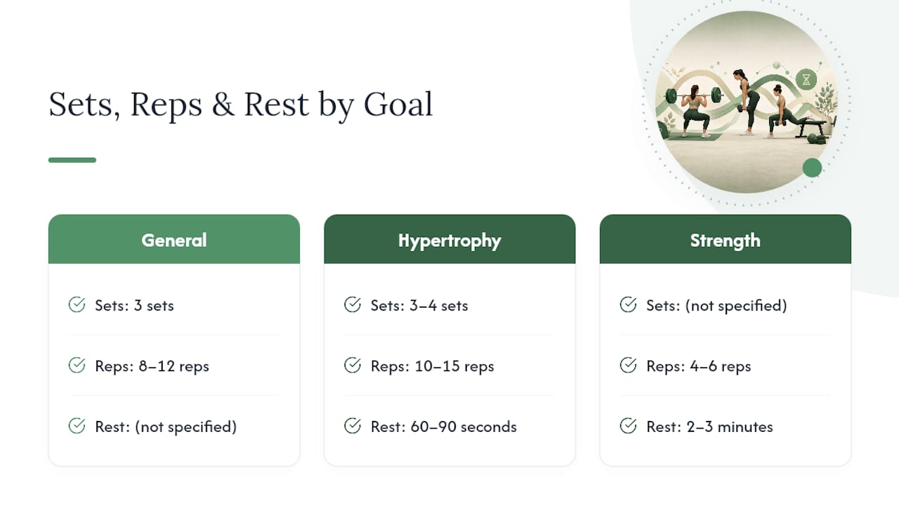 Strength training sets reps and rest comparison