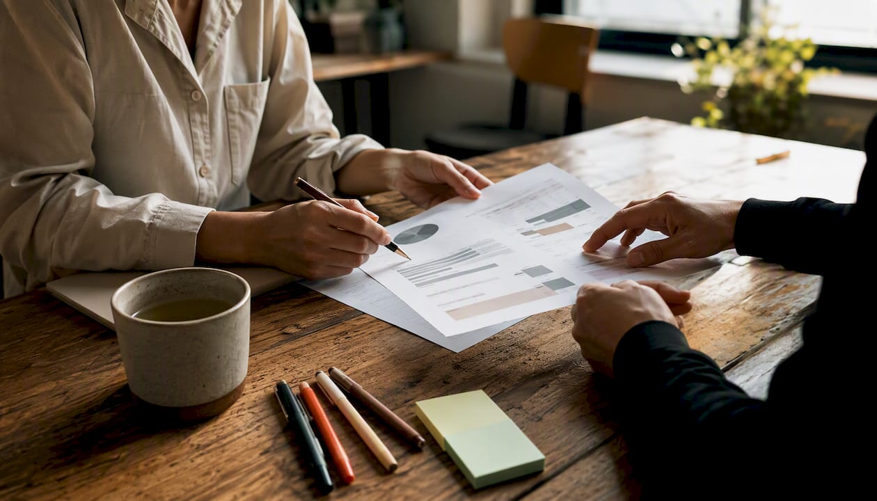 Hands reviewing GPT vendor contract