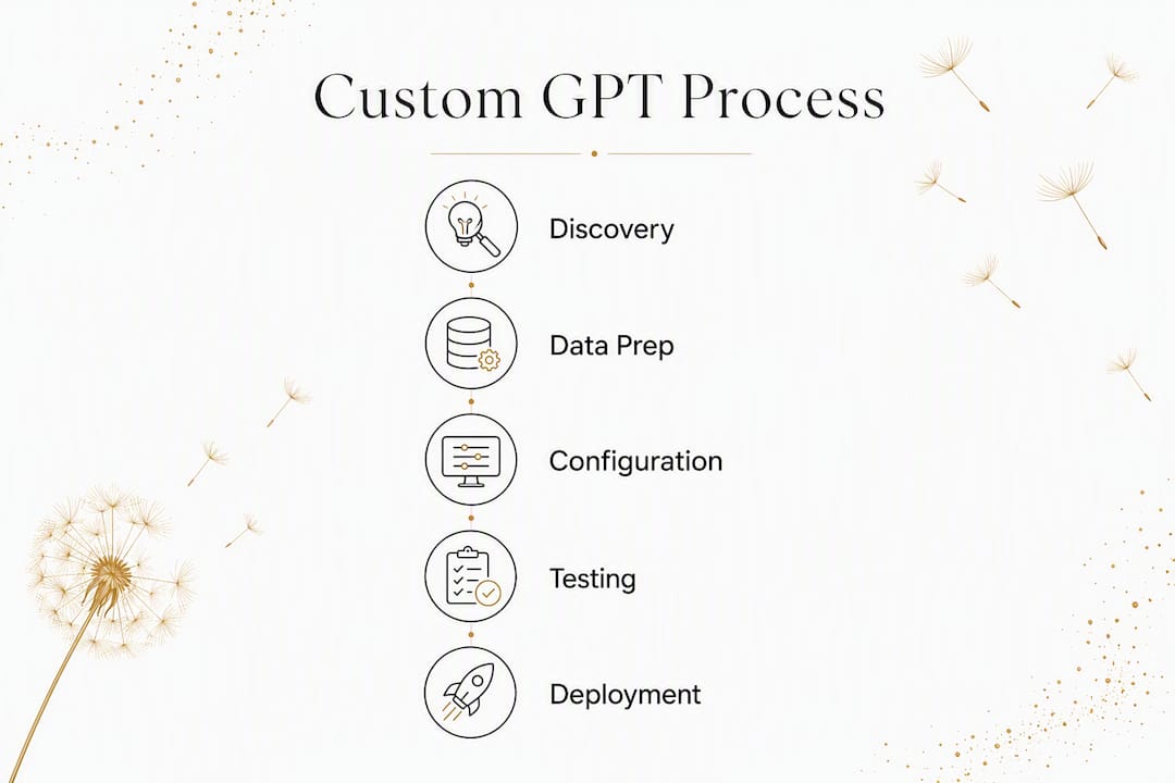 Infographic illustrating GPT development stages