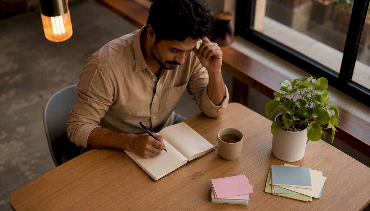 Planner writing event objective notes
