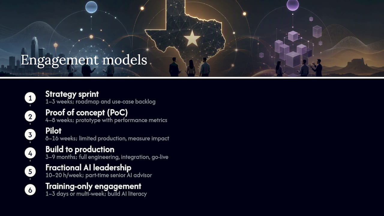 Common engagement models — overview diagram