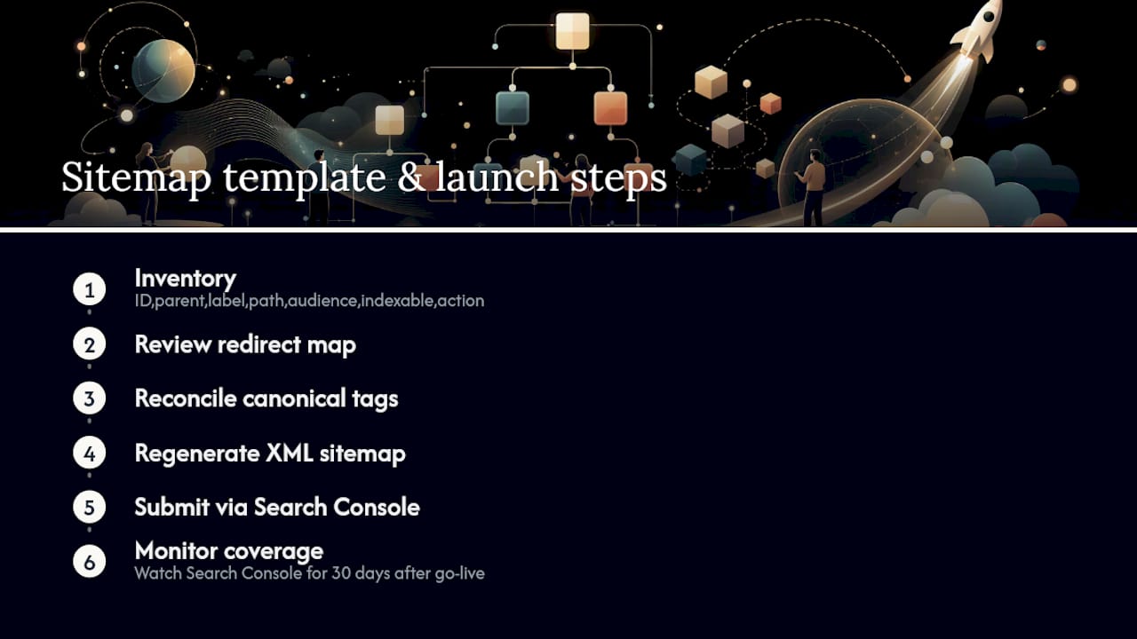 What Does a Practical Sitemap Template Look Like? — overview diagram