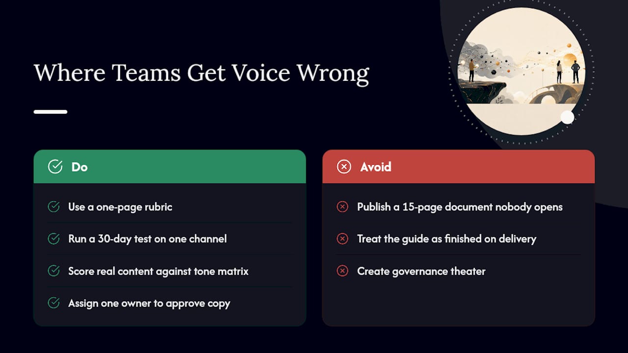 Where Most Teams Get Brand Voice Wrong — overview diagram