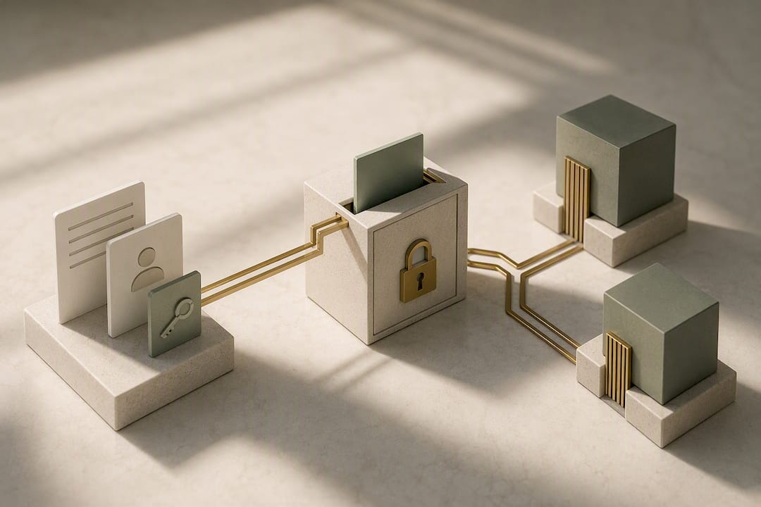 Secure client data collection workflow