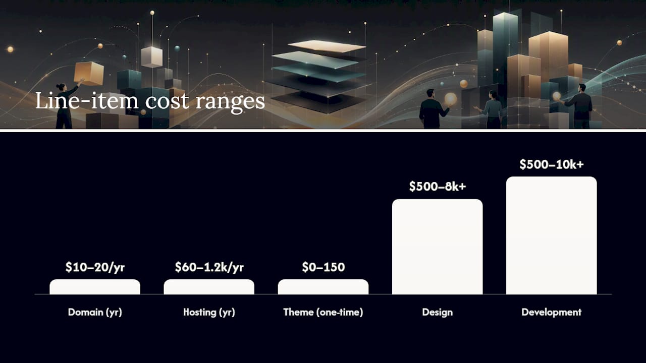 What Does Web Design Cost, Line by Line? — overview diagram