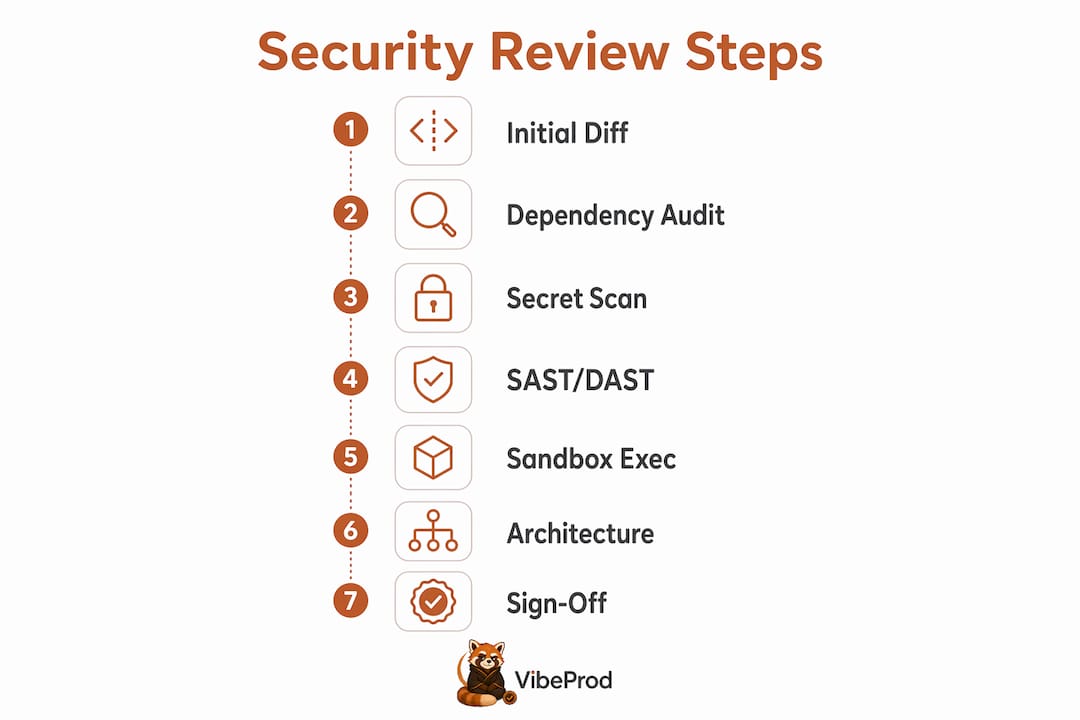 Infographic showing step-by-step security review process