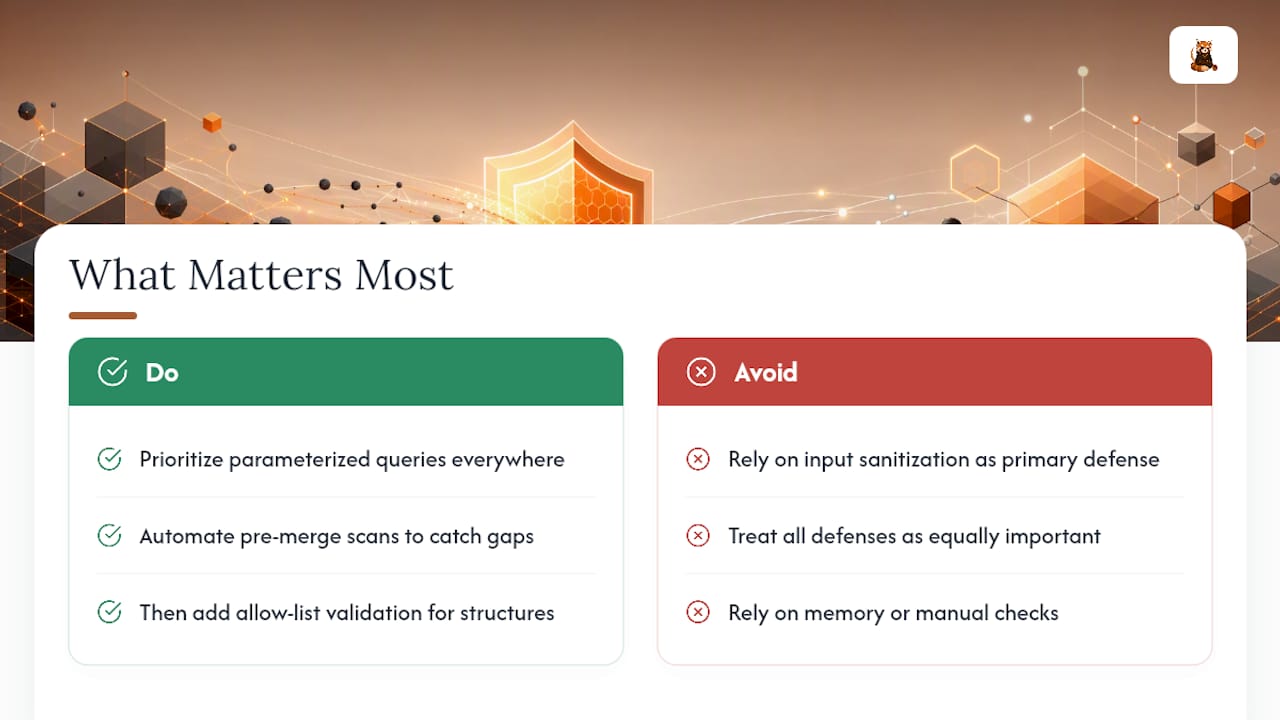 What Actually Matters Most in SQL Injection Prevention? — overview diagram