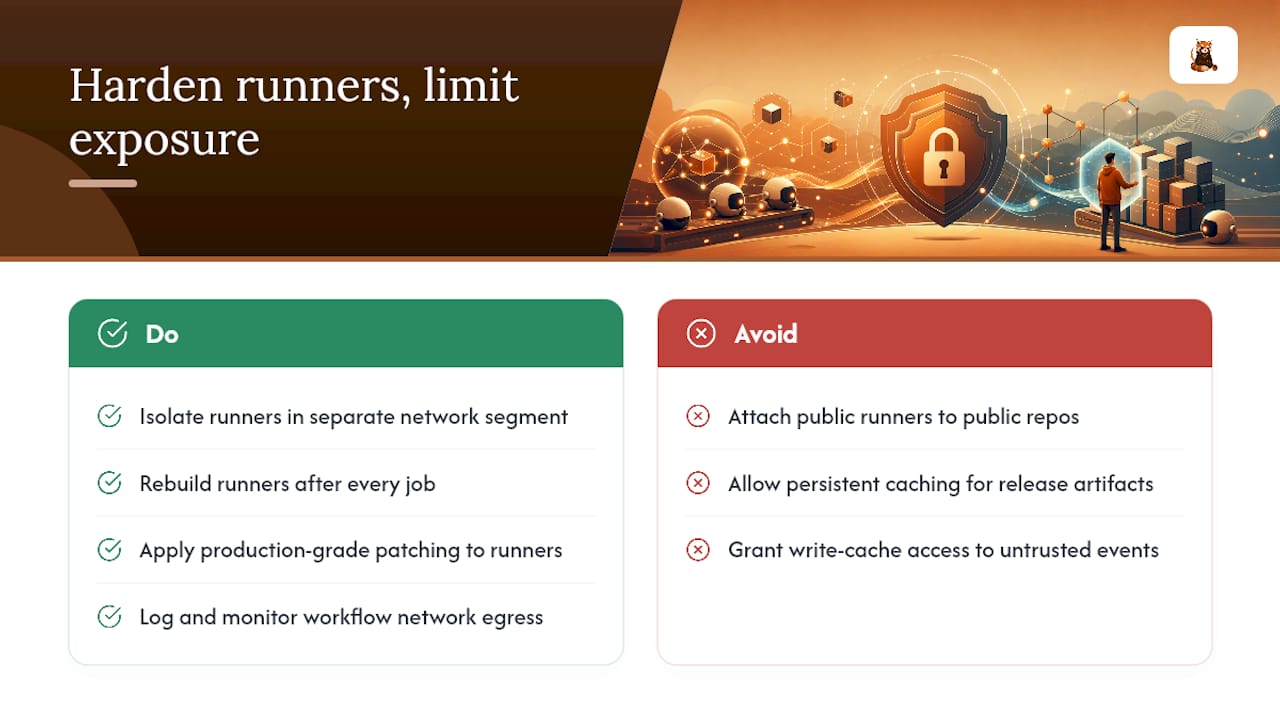 How Do You Harden Runners and Limit Network Exposure? — overview diagram