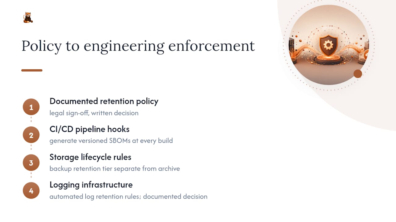 Retention policy enforcement flow