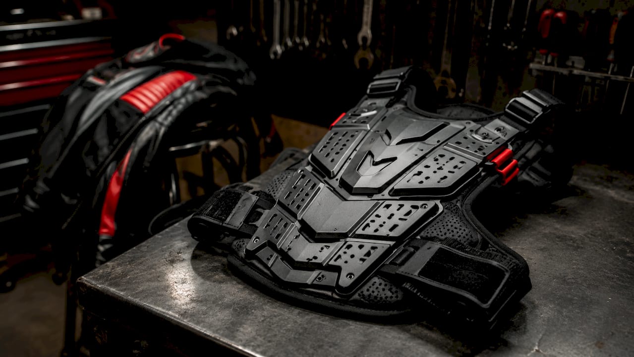 Close-up of CE Level 2 thoracic protector