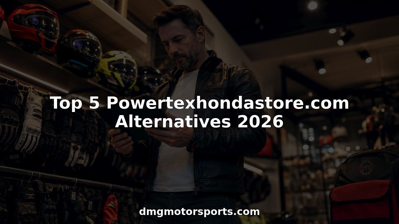 Man browsing motorcycle gear alternatives online