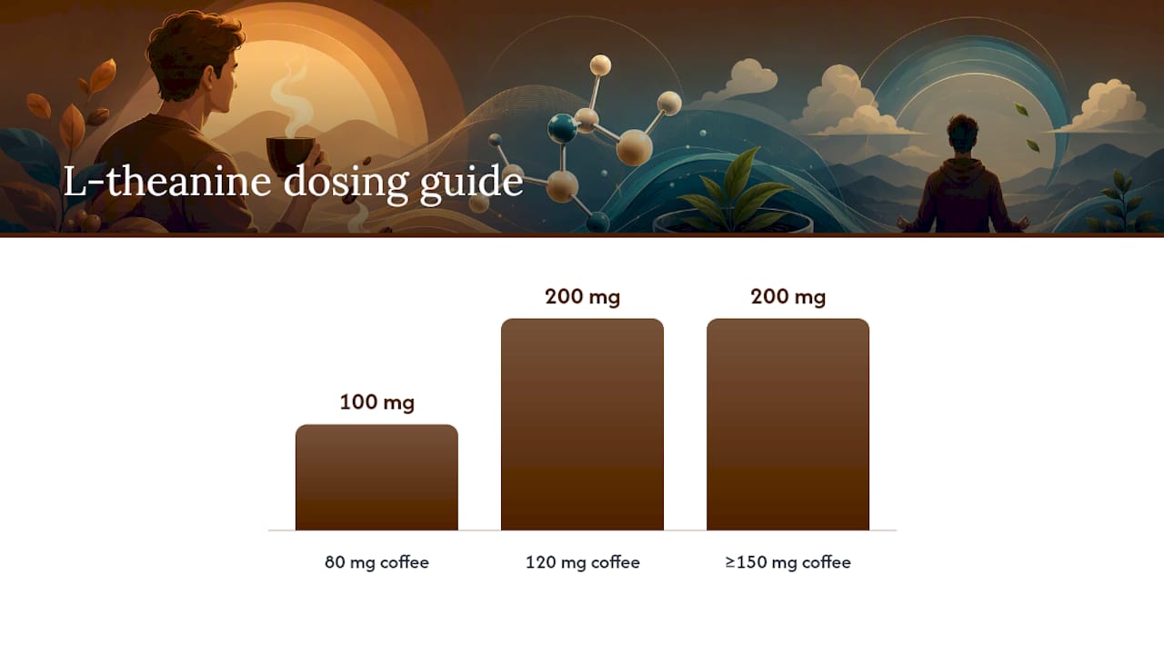 L-theanine and coffee dosing ratios