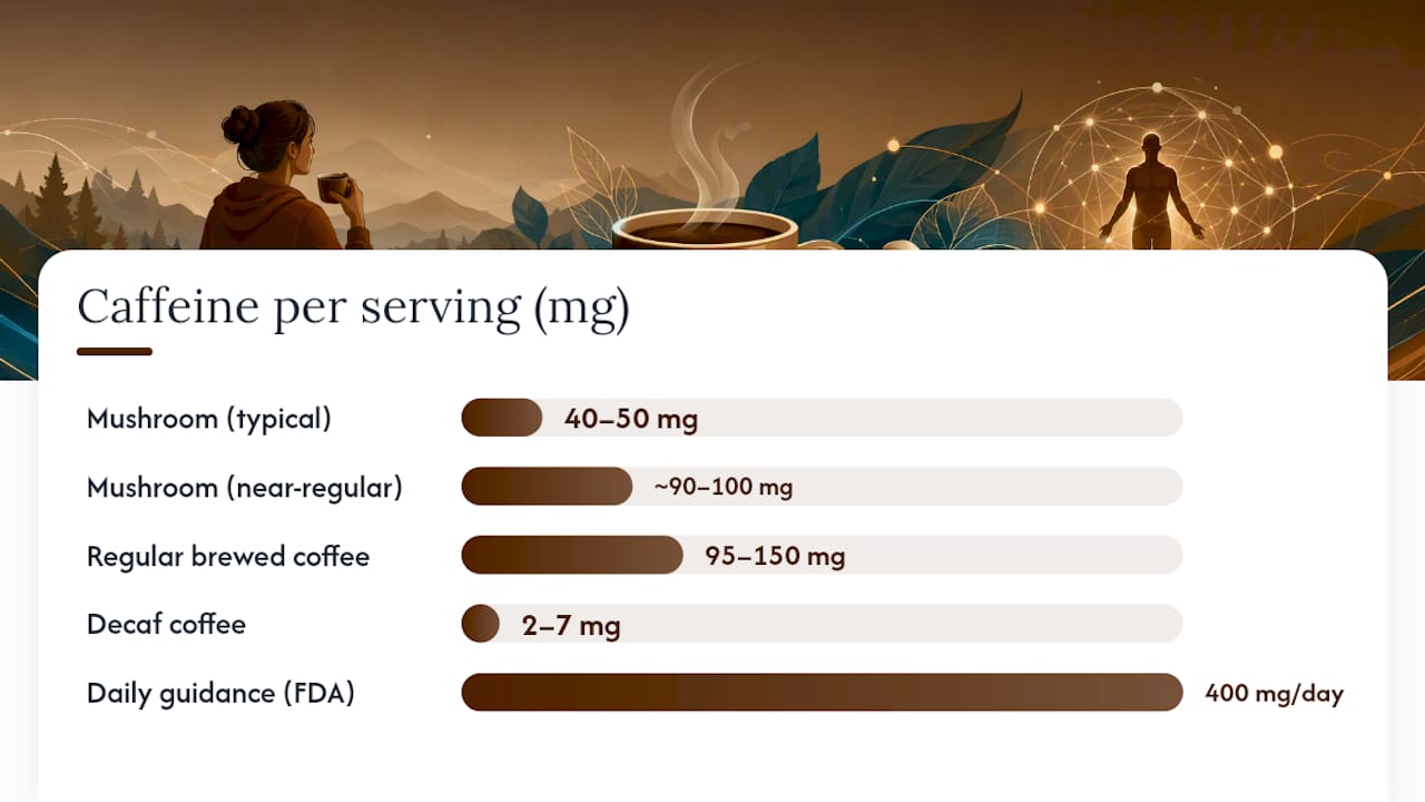 Caffeine serving differences and daily ceiling